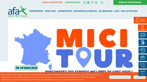 Capture du site afa Crohn RCH France