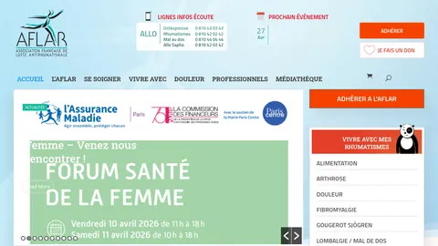 Capture du site AFLAR