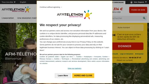 Capture du site AFM-Téléthon