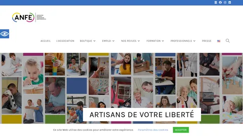 Capture du site ANFE Ergothérapeutes