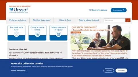 Capture du site CESU URSSAF