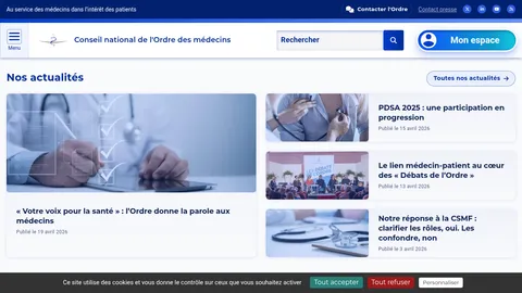 Capture Conseil National de l'Ordre des Médecins
