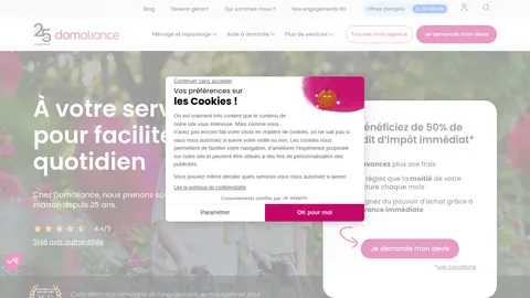 Capture du site Domaliance