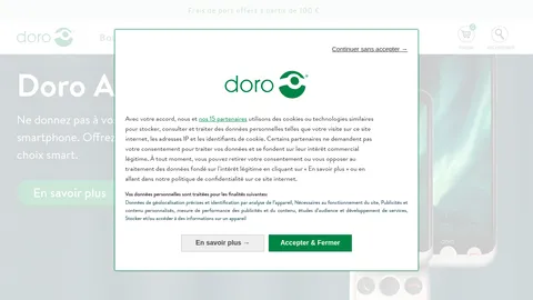 Capture du site Doro