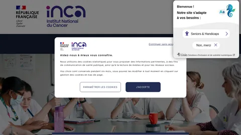 Capture du site INCa