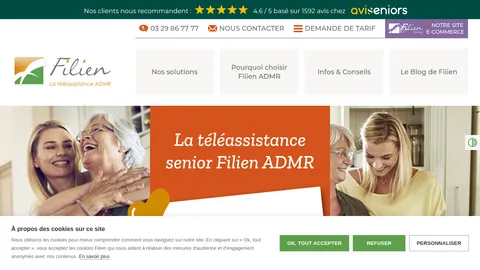 Capture du site Filien ADMR