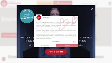 Capture du site France Parkinson