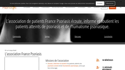 Capture du site France Psoriasis