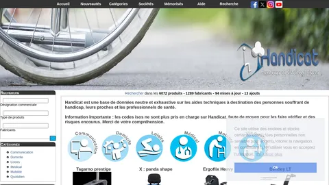 Capture du site Handicat