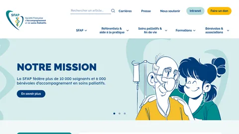 Capture d'écran du site de la SFAP