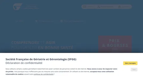 Capture d'écran du site de la SFGG