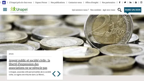 Capture du site UNAPEI