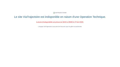 Capture du site ViaTrajectoire
