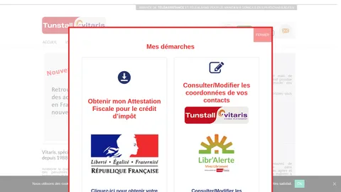 Capture du site Vitaris